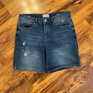 Womens Nicole Miller High Rise Jean Shorts Size 4